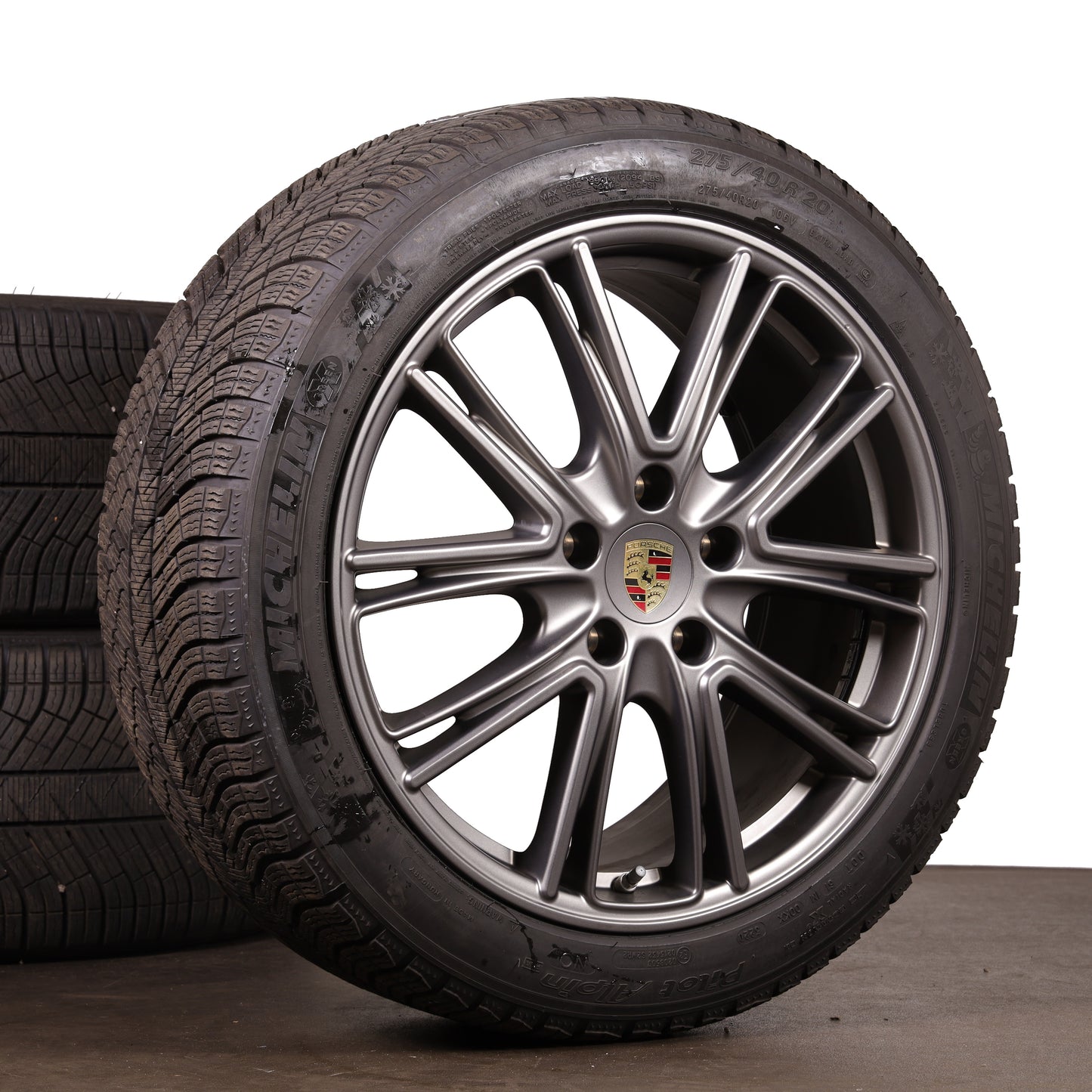 Porsche Panamera 971 G2 Winterräder 20 Zoll 971698025B Original Platinum Anthrazit matt
