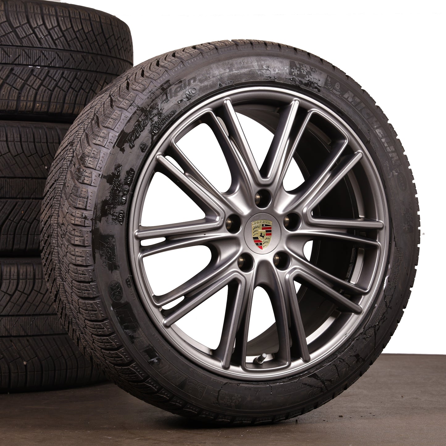 Porsche Panamera 971 G2 Winterräder 20 Zoll 971698025B Original Platinum Anthrazit matt