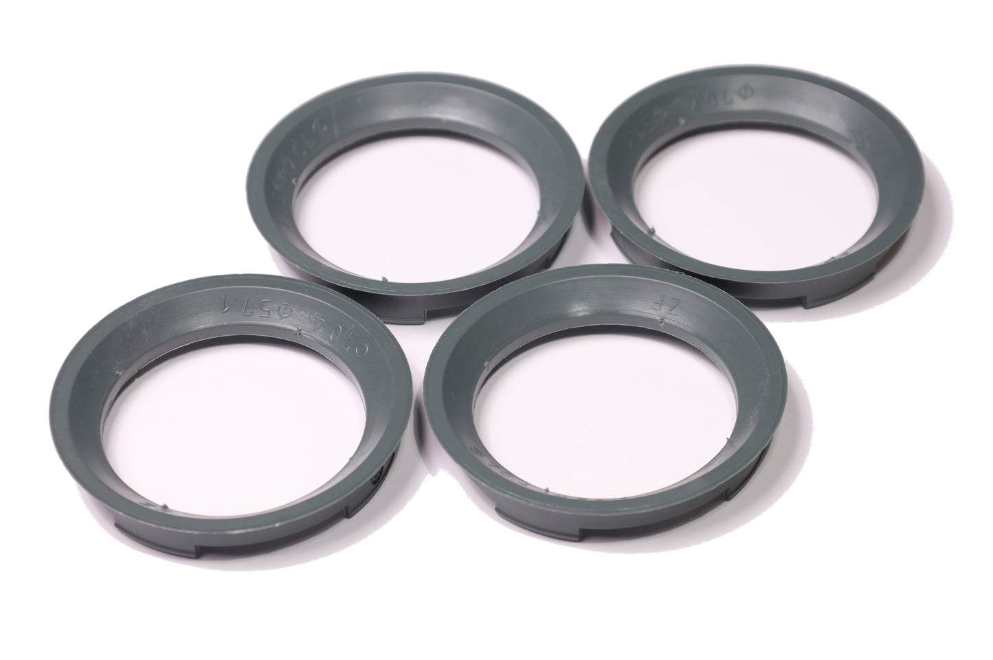 4x Zentrierringe Ø 70,4 mm - Ø 57,1 mm Anthrazit für AUDI, VOLKSWAGEN Zentrierungsringe Alufelgen