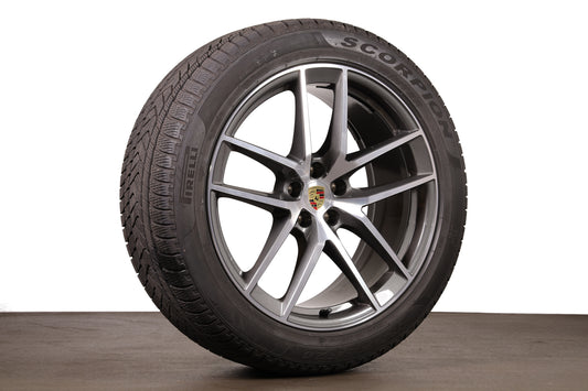 Original 20 Zoll Macan III 95B Winterräder 95B601025EJ 95B601025EK Winterreifen Titangrau