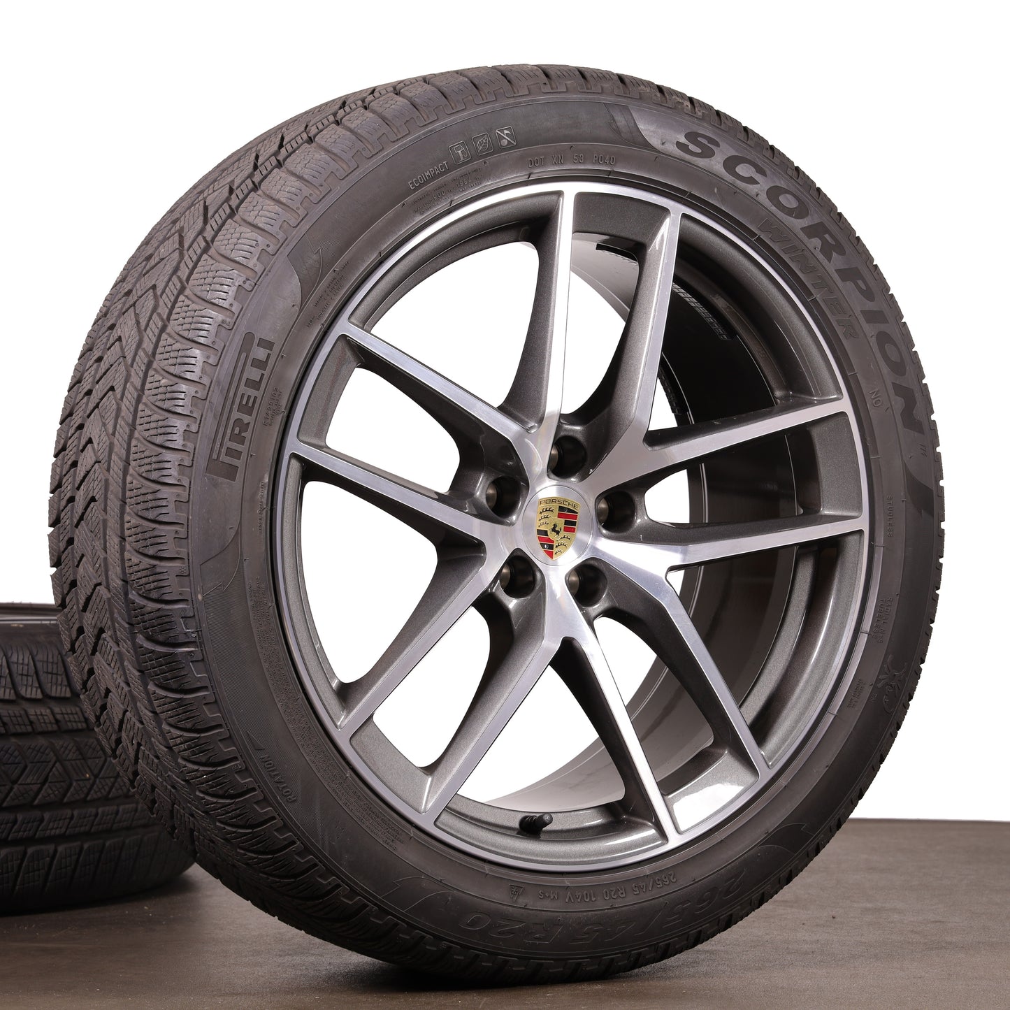 Original 20 Zoll Macan III 95B Winterräder 95B601025EJ 95B601025EK Winterreifen Titangrau