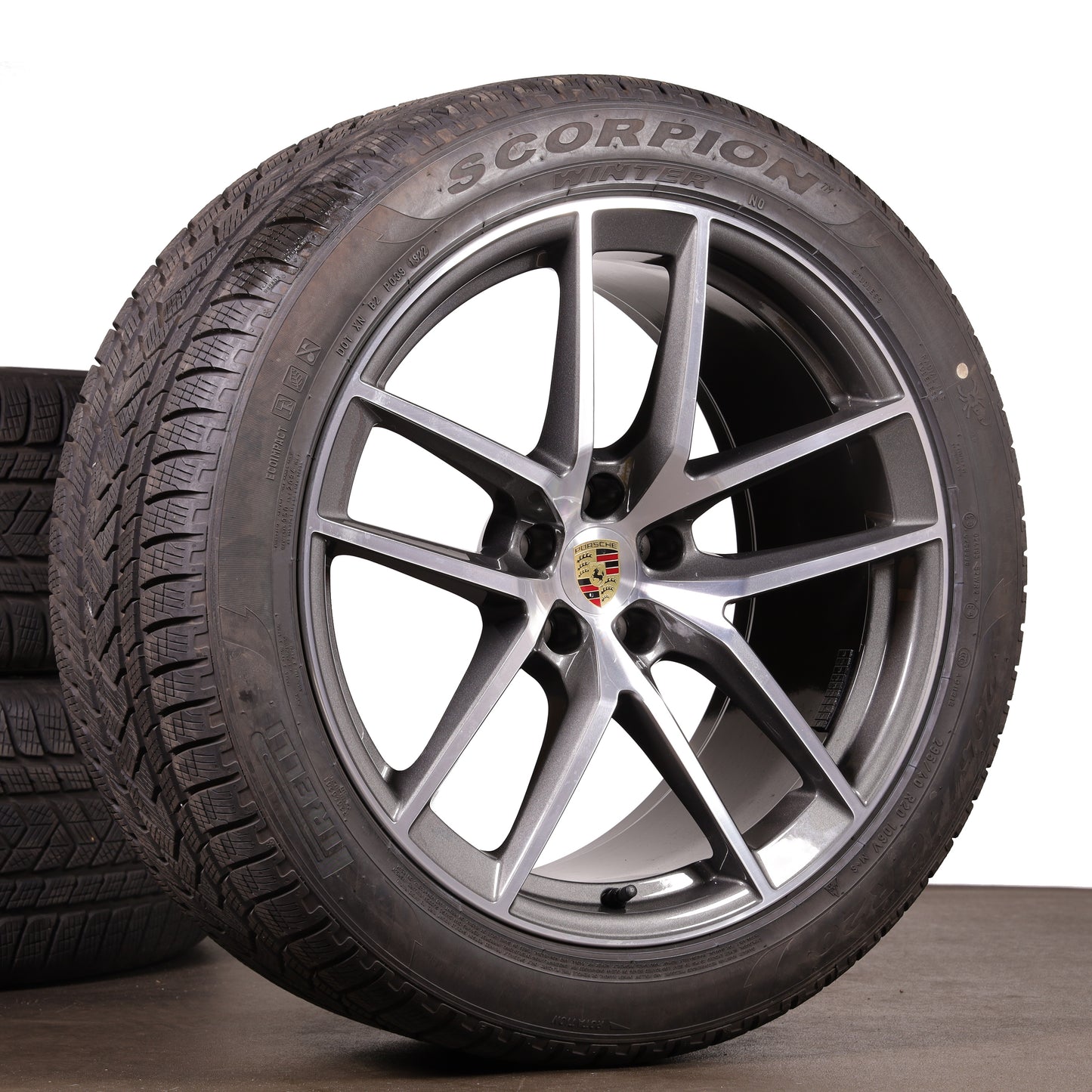 Original 20 Zoll Macan III 95B Winterräder 95B601025EJ 95B601025EK Winterreifen Titangrau