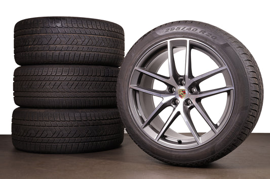 Original 20 Zoll Macan III 95B Winterräder 95B601025EJ 95B601025EK Winterreifen Titangrau